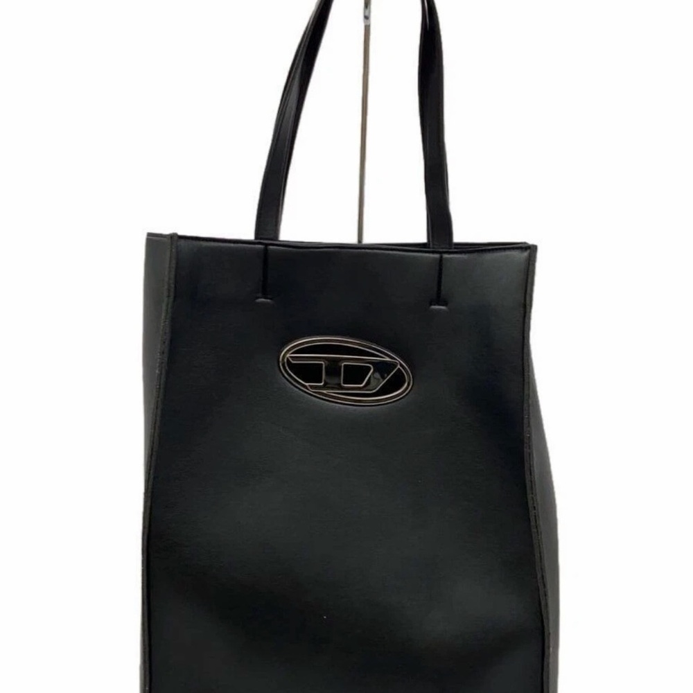 Diesel Black Leather Tote Bag